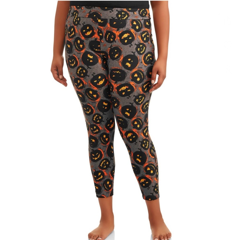 Women's Plus Size Sueded Full Length Halloween Legging